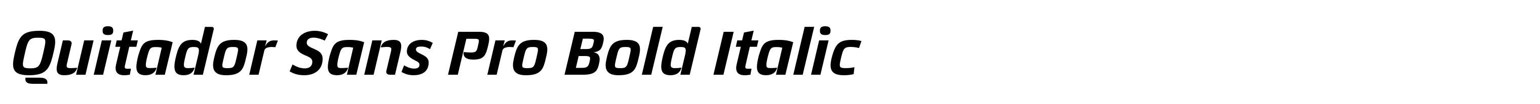 Quitador Sans Pro Bold Italic